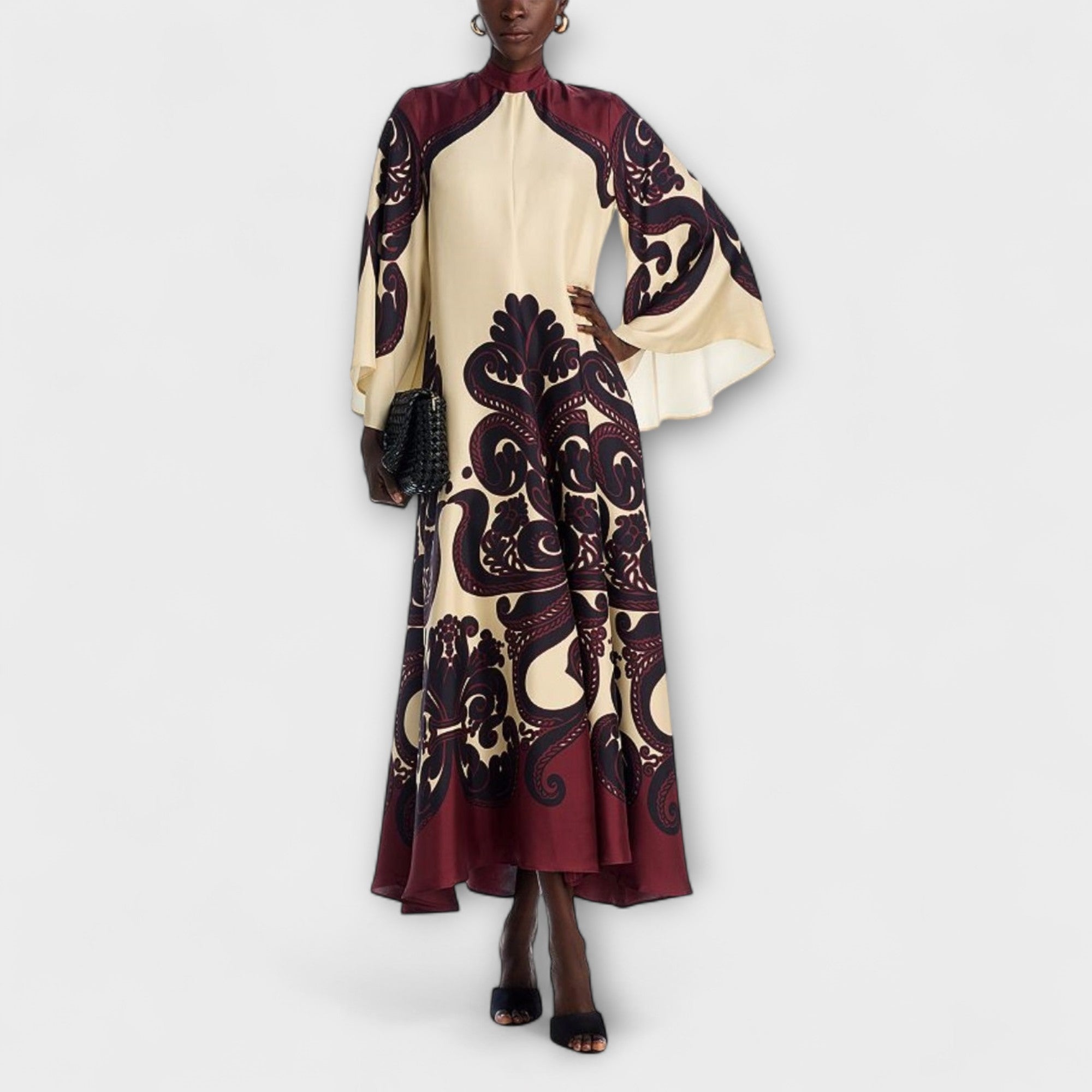 Lucy - Stunning Grenadilla Print Maxi Dress for Effortless Elegance